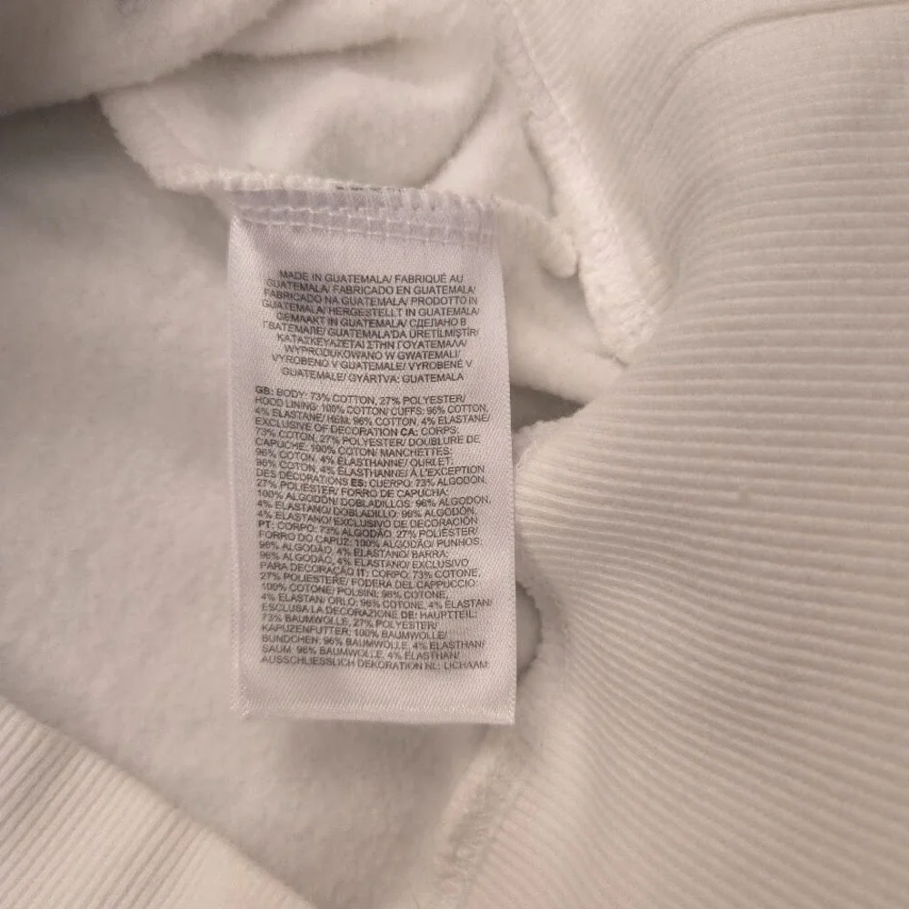 The North‎ Face Hoodie Mens M White Fleece Pullover Back Logo Graphic
